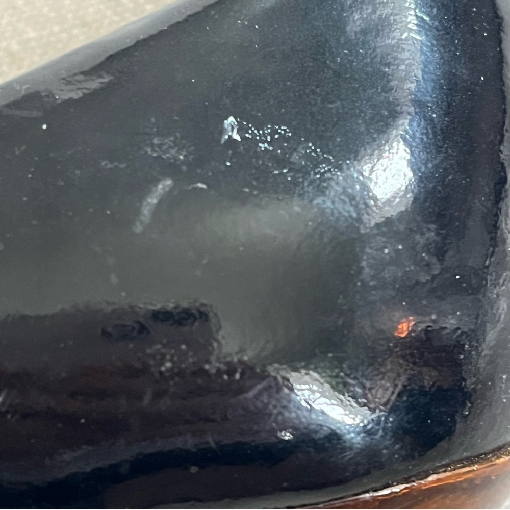 Jessica Simpson Patent Leather Pumps with Lucite Animal Print High Heels - Picture 13 of 13